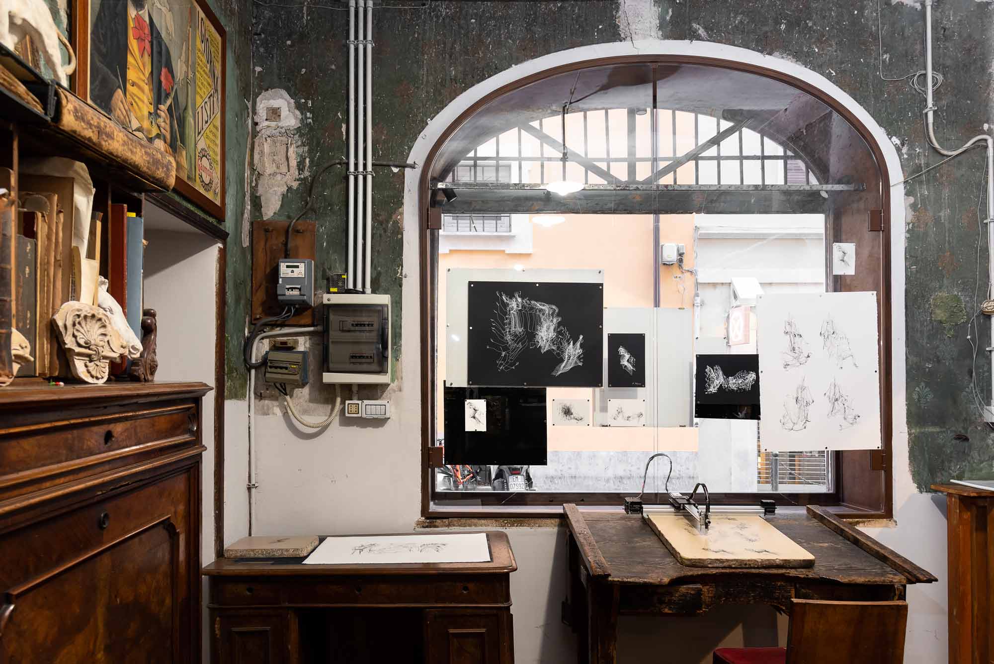 Julien Previeux_exhibition_Litografia Bulla_©Eleonora Cerri Pecorella