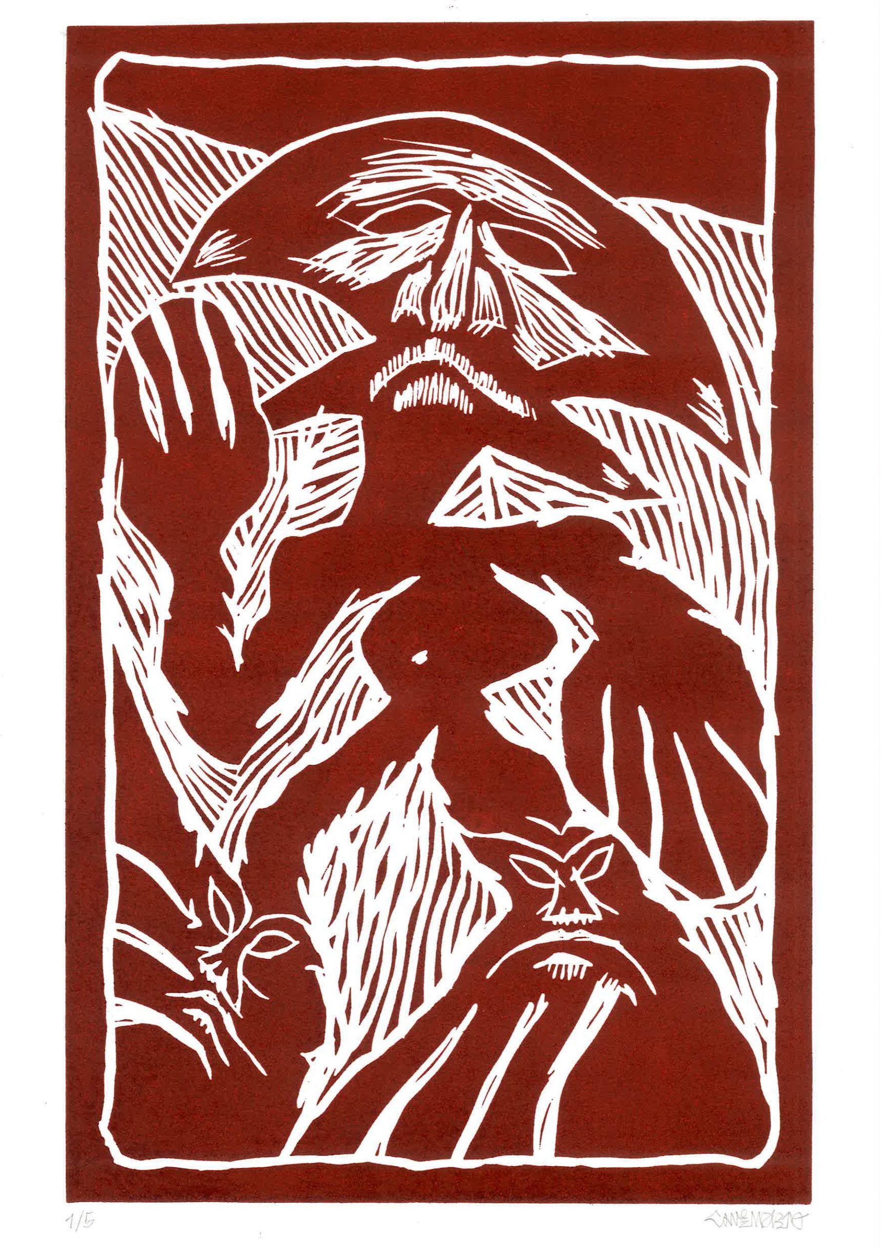 CANEMORTO linocut