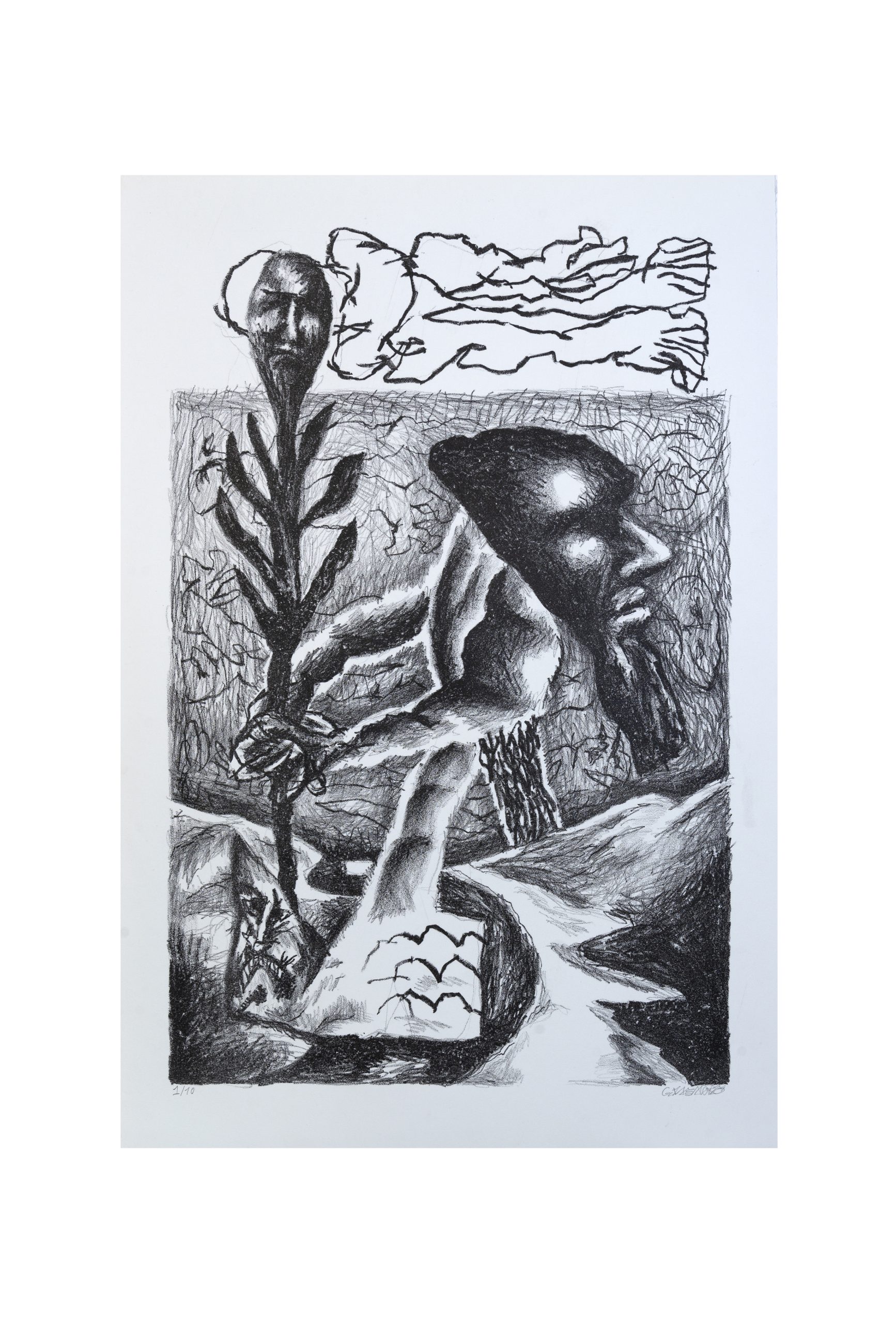Canemorto_lithograph b:w