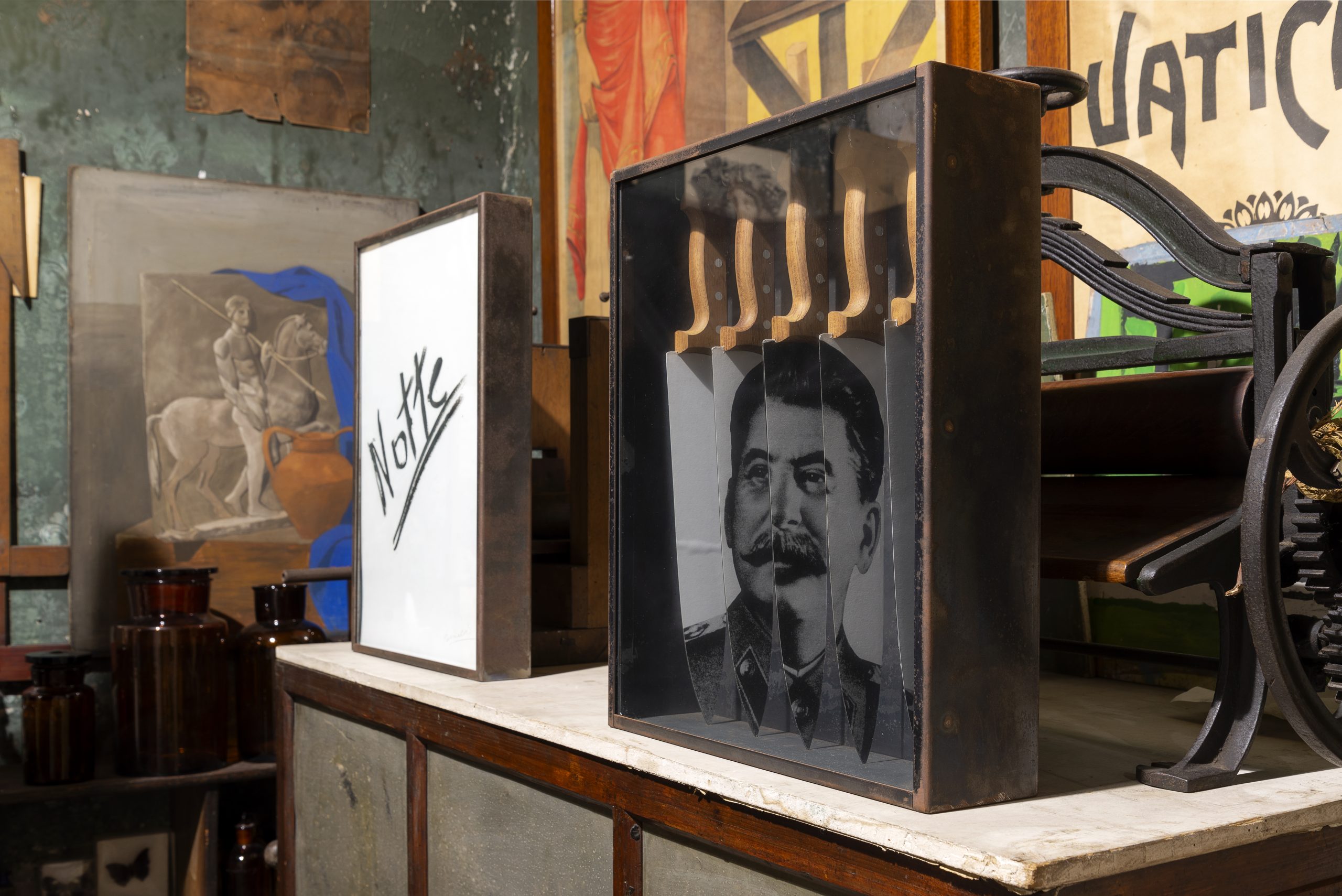 Jannis Kounellis_exhibition_Litografia Bulla_©Maria Cucci